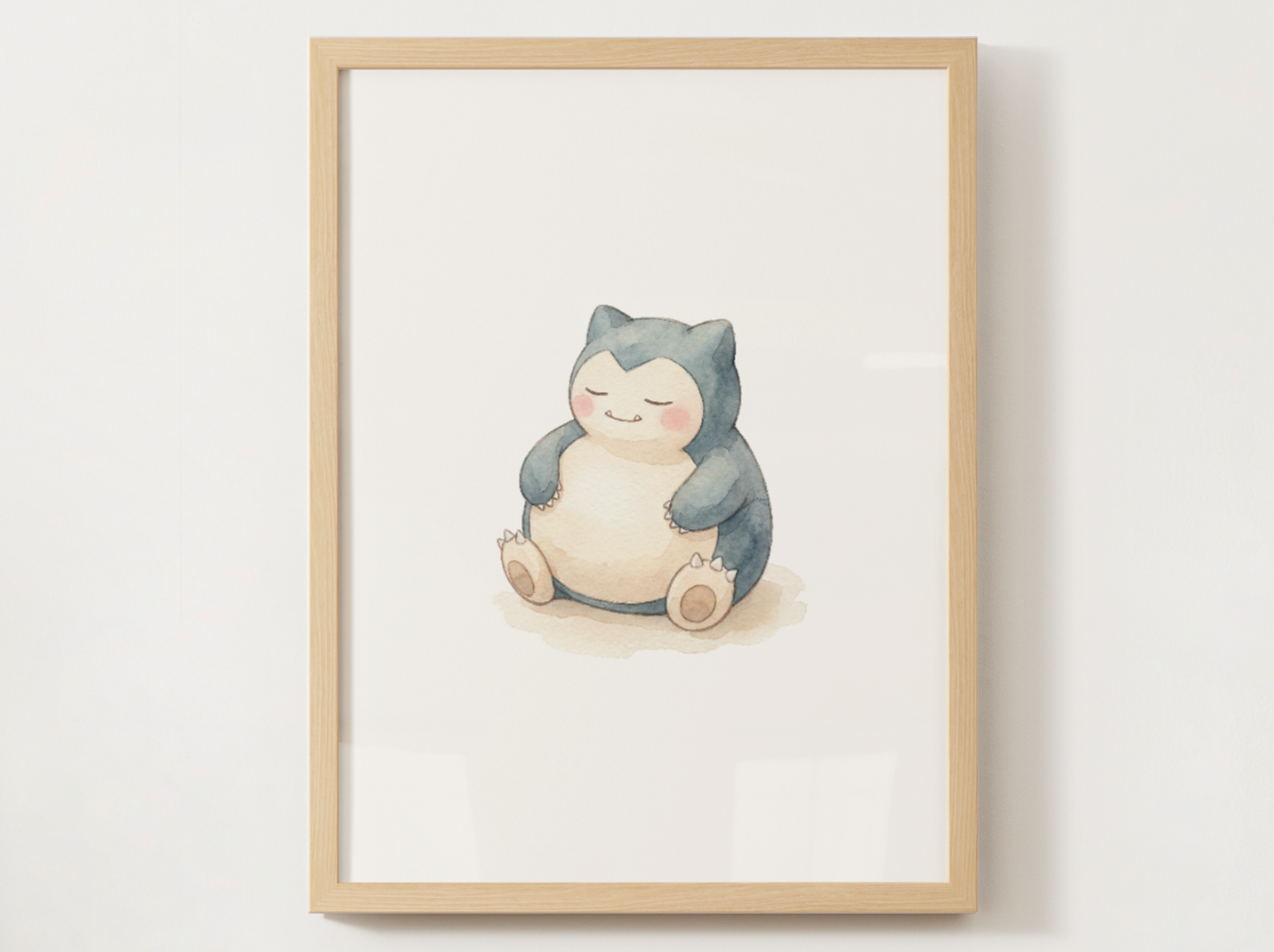 Sleeping Pokémon Nursery Wall Art Bundle, 6 Printable Posters, Bulbasaur Charmander Chikorita Mudkip Pikachu Snorlax, Instant Download