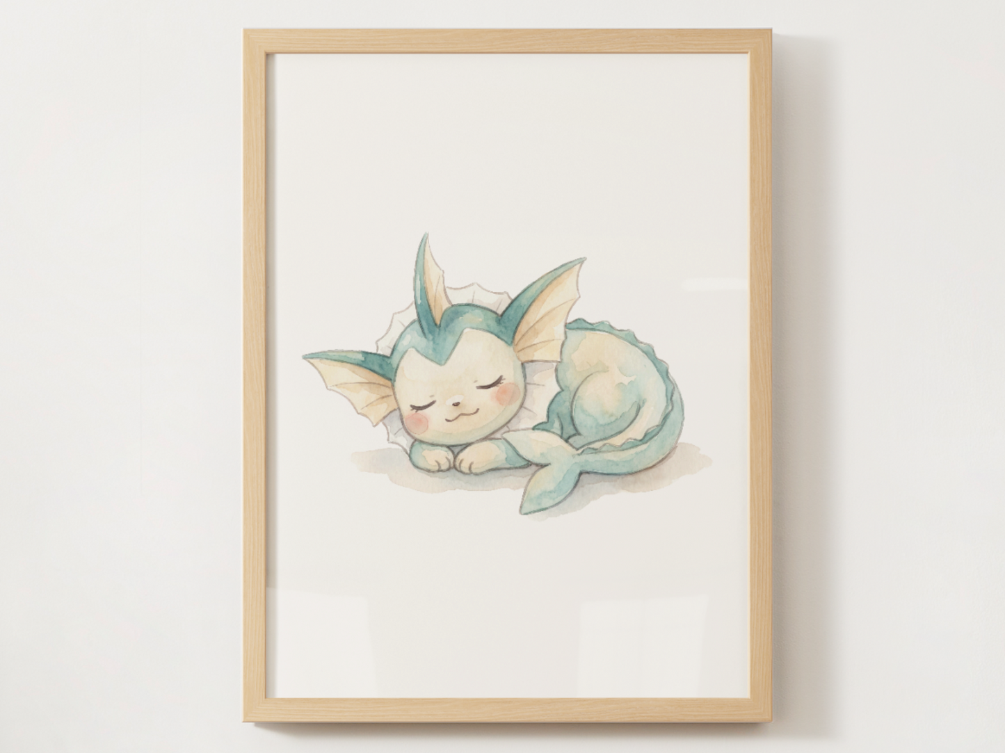 Sleeping Eeveelutions Nursery Wall Art Bundle, 9 Printable Posters, Eevee Evolution Set, Watercolor Kids Room Decor, Instant Download