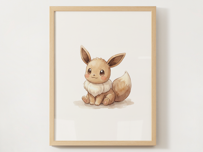 Eeveelutions Nursery Wall Art Bundle, 9 Printable Posters, Instant Download