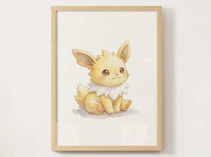 Eeveelutions Nursery Wall Art Bundle, 9 Printable Posters, Instant Download