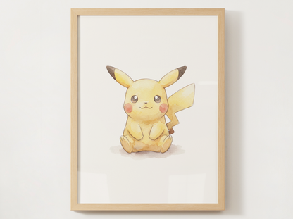 Pokémon Nursery Wall Art Bundle, 6 Printable Posters, Cute Kids Room Decor, Instant Download