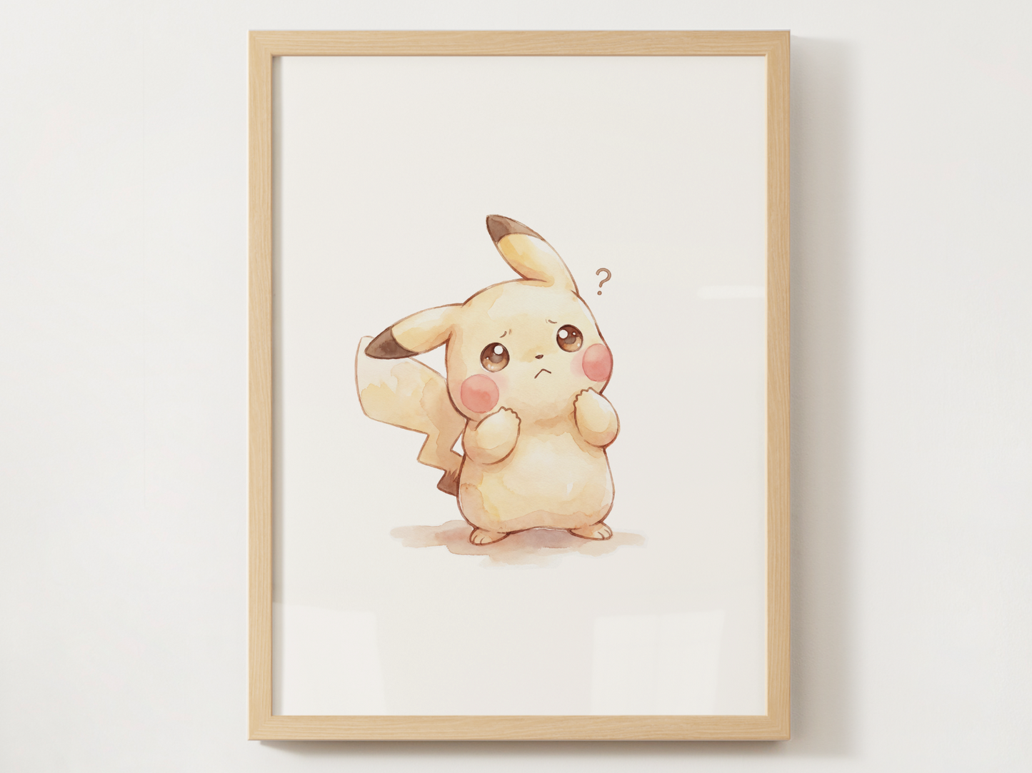 Pokémon Pikachu Emotions Nursery Wall Art Bundle, 6 Printable Posters, Angry Confused Happy Sad Scared Sleepy, Digital Download