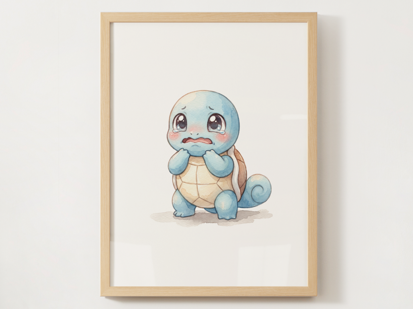 Pokémon Squirtle Emotions Nursery Wall Art Bundle, 6 Printable Posters, Angry Confused Happy Sad Scared Surprised, Digital Download