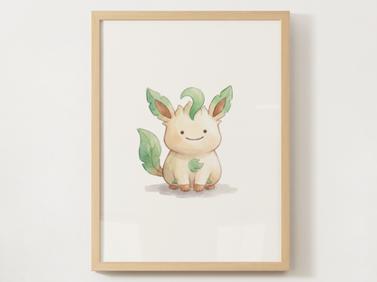 Ditto Style Eeveelutions Bundle Nursery Wall Art, Eevee Evolution Prints, Watercolor Pokémon Poster Set, Digital Download