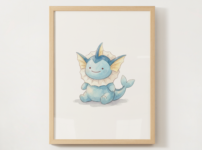 Ditto Style Eeveelutions Bundle Nursery Wall Art, Eevee Evolution Prints, Watercolor Pokémon Poster Set, Digital Download