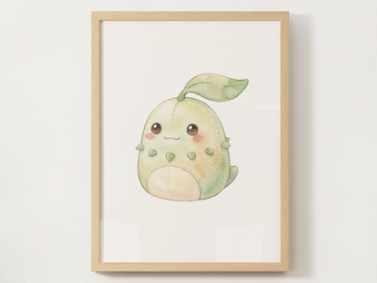 Plush Pillow Pokémon Nursery Wall Art Bundle, 6 Printable Posters, Charmander Chikorita Eevee Pikachu Snorlax Squirtle, Instant Download