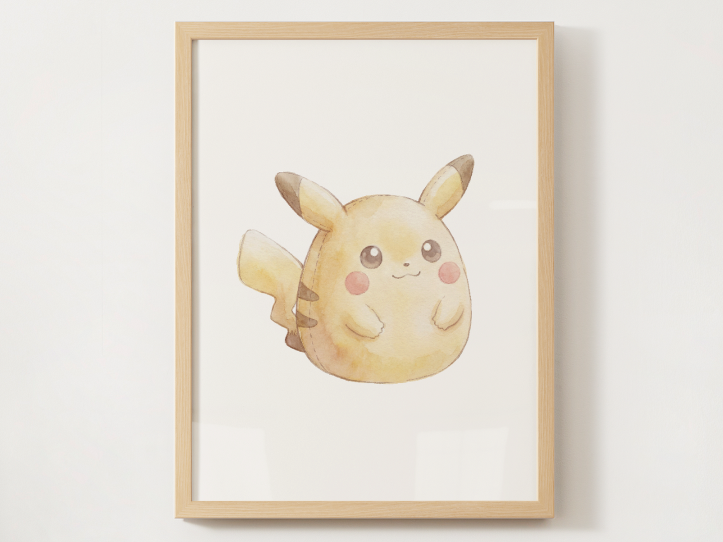 Plush Pillow Pokémon Nursery Wall Art Bundle, 6 Printable Posters, Charmander Chikorita Eevee Pikachu Snorlax Squirtle, Instant Download