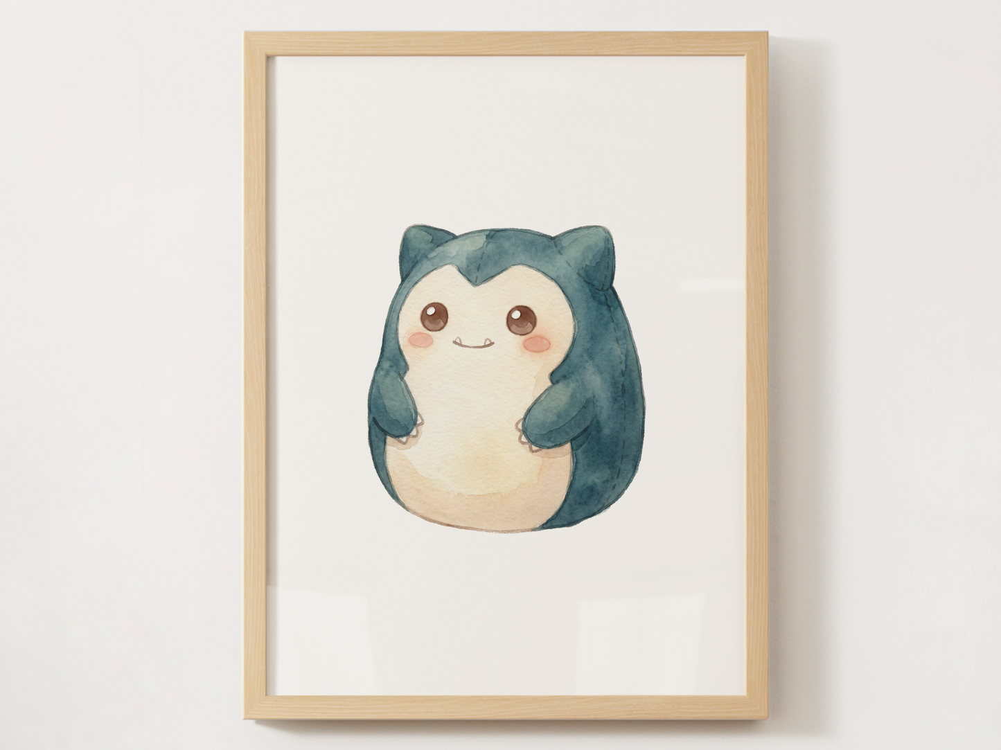 Plush Pillow Pokémon Nursery Wall Art Bundle, 6 Printable Posters, Charmander Chikorita Eevee Pikachu Snorlax Squirtle, Instant Download