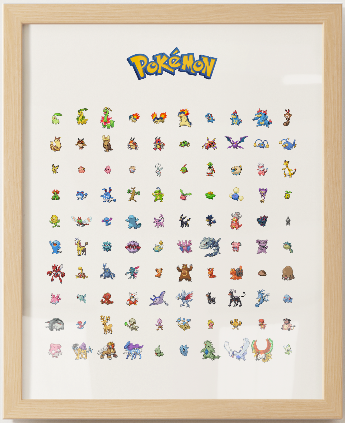 Pokémon Gen 1–9 Pokédex Poster Bundle, Pixel Edition, National Dex Wall Art Printable, Retro Game Room Decor, Digital Download