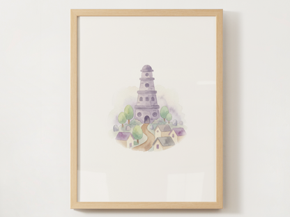 Pokemon Kanto Towns, Nursery Wall Art Bundle, 9 Watercolor Prints, Instant Digital Download