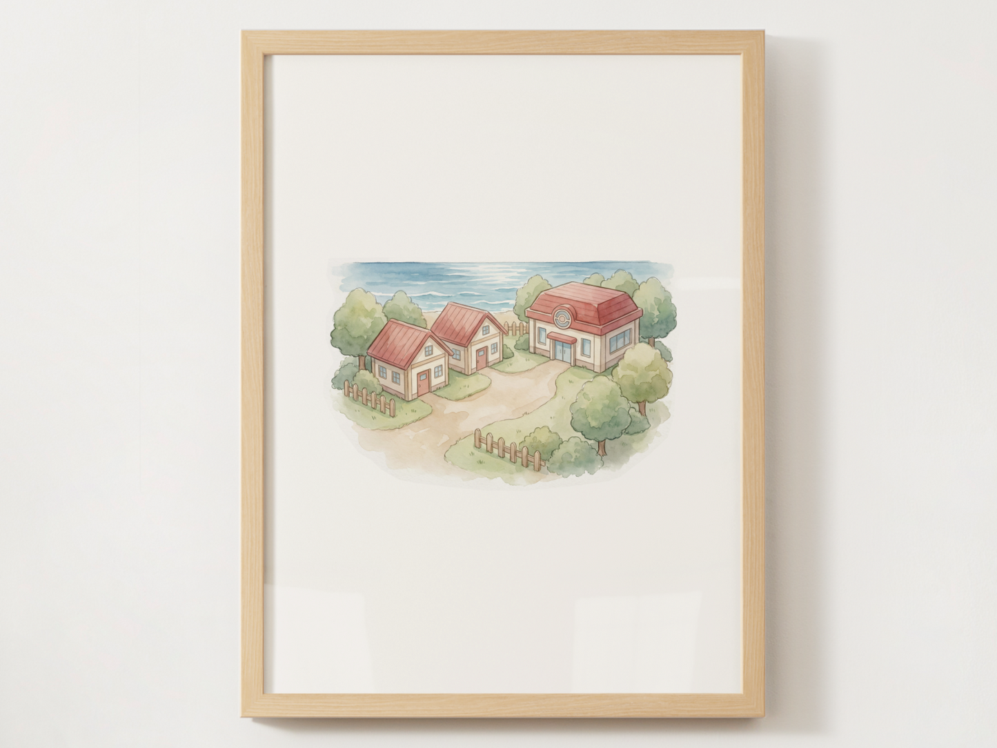 Pokemon Kanto Towns, Nursery Wall Art Bundle, 9 Watercolor Prints, Instant Digital Download