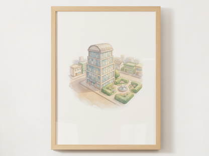Pokemon Kanto Towns, Nursery Wall Art Bundle, 9 Watercolor Prints, Instant Digital Download