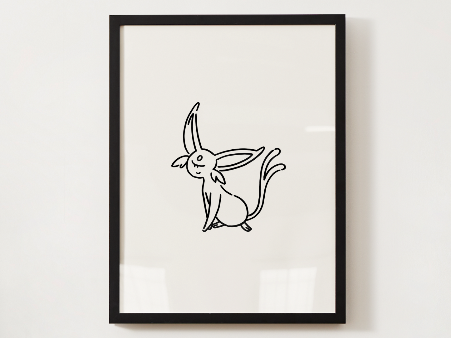 Eevee Evolutions Wall Art Bundle, 9 Minimal Line Prints, Instant Digital Download