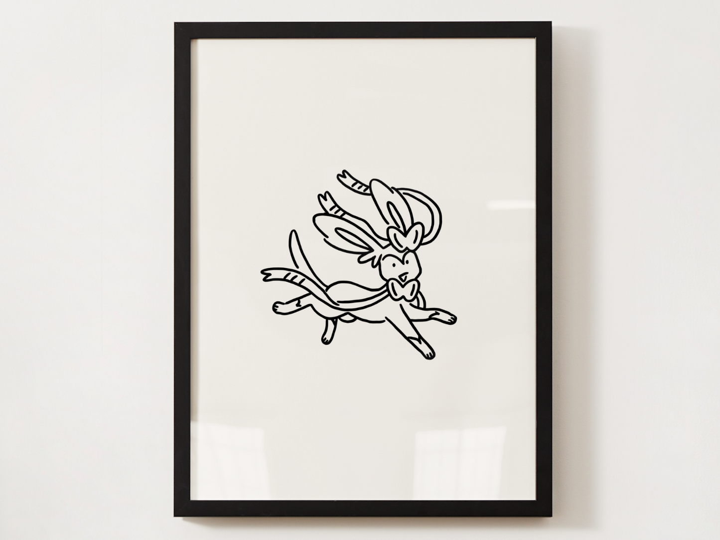 Eevee Evolutions Wall Art Bundle, 9 Minimal Line Prints, Instant Digital Download