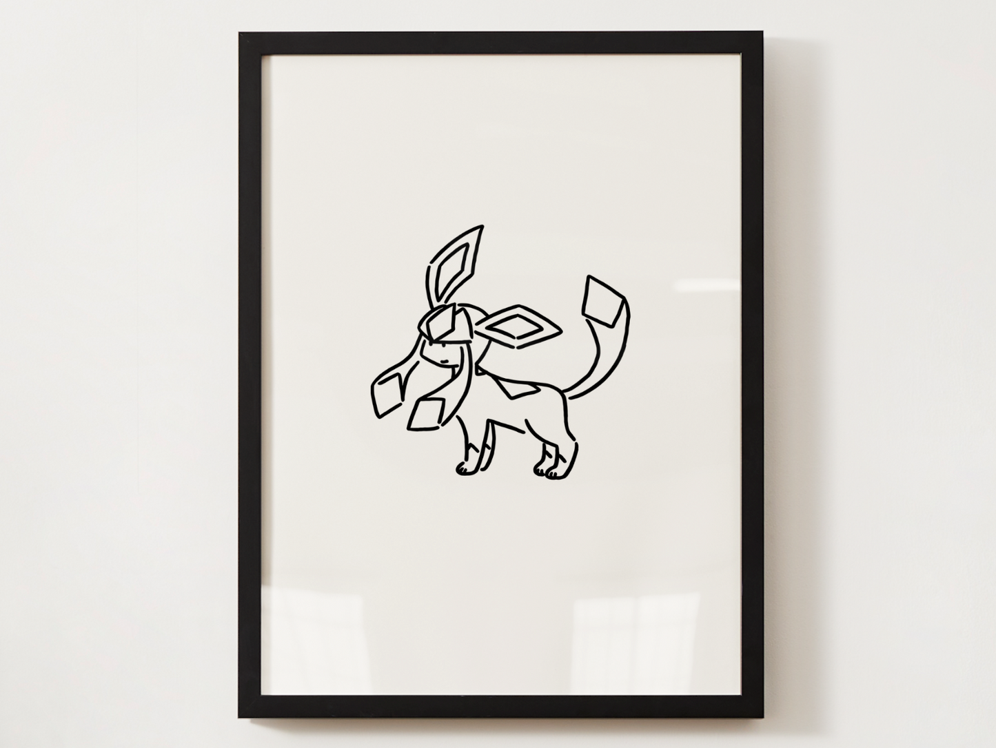 Eevee Evolutions Wall Art Bundle, 9 Minimal Line Prints, Instant Digital Download
