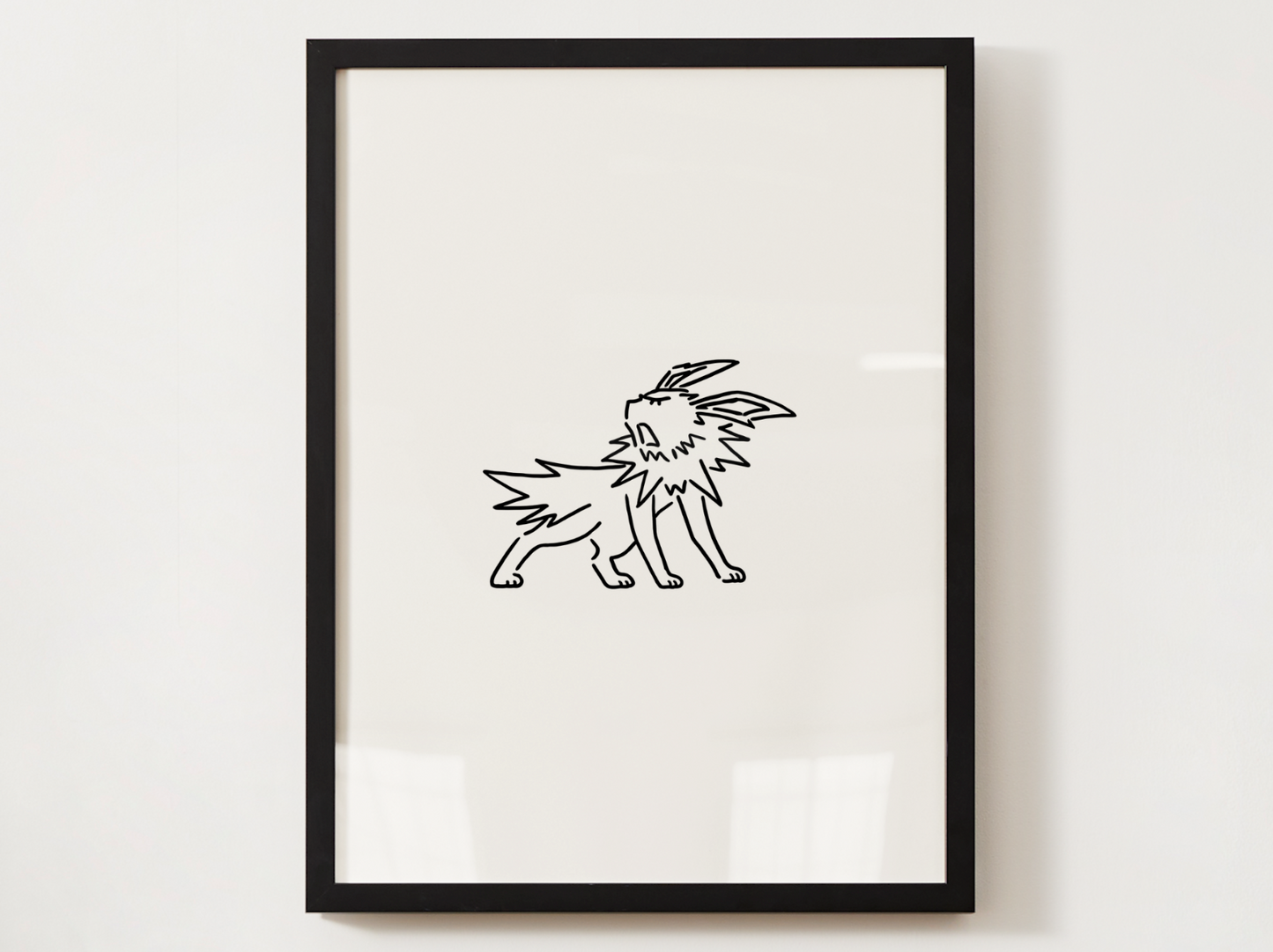Eevee Evolutions Wall Art Bundle, 9 Minimal Line Prints, Instant Digital Download
