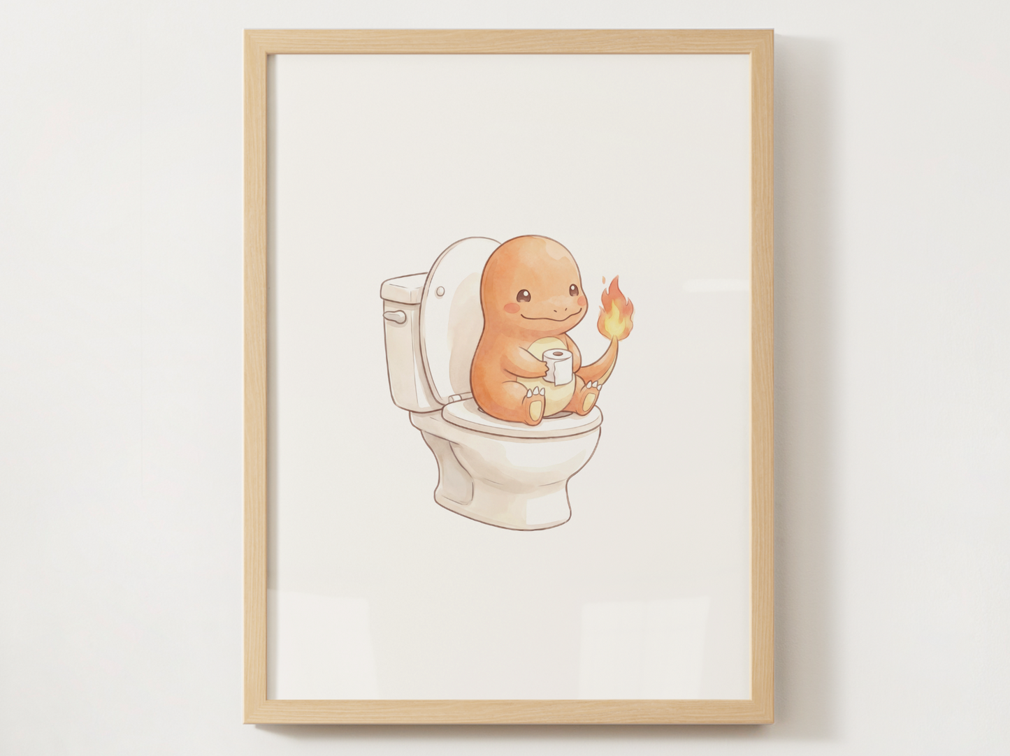 Pokemon Bathroom Wall Art Bundle, 9 Funny Toilet Prints, Cute Washroom Decor, Kids Bathroom Printable Set, Instant Digital Download
