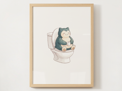 Pokemon Bathroom Wall Art Bundle, 9 Funny Toilet Prints, Cute Washroom Decor, Kids Bathroom Printable Set, Instant Digital Download