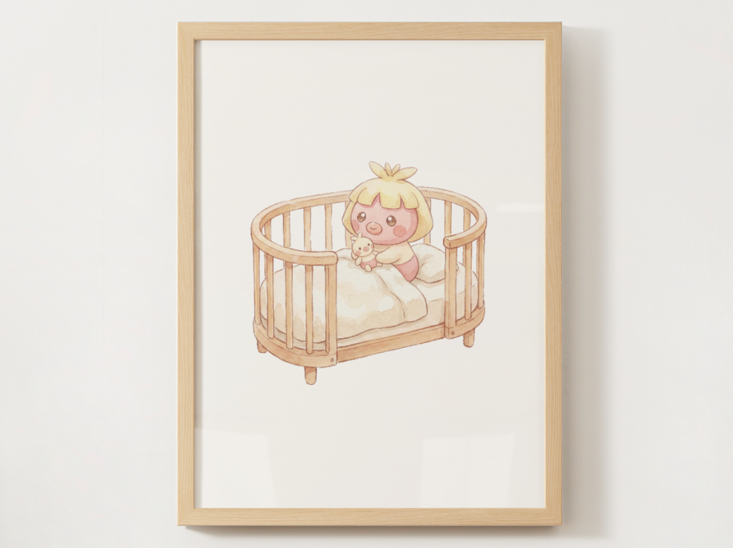Baby Pokemon Nursery Wall Art Bundle, 9 Baby in Crib Prints, Cute Kids Room Decor Set, Pastel Nursery Posters, Instant Download