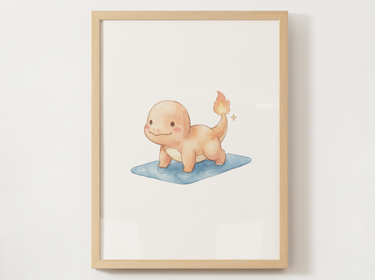 Pokemon Workout Wall Art Bundle, 9 Cute Gym Prints, Home Gym Decor Set, Fitness Room Posters, Instant Digital Download