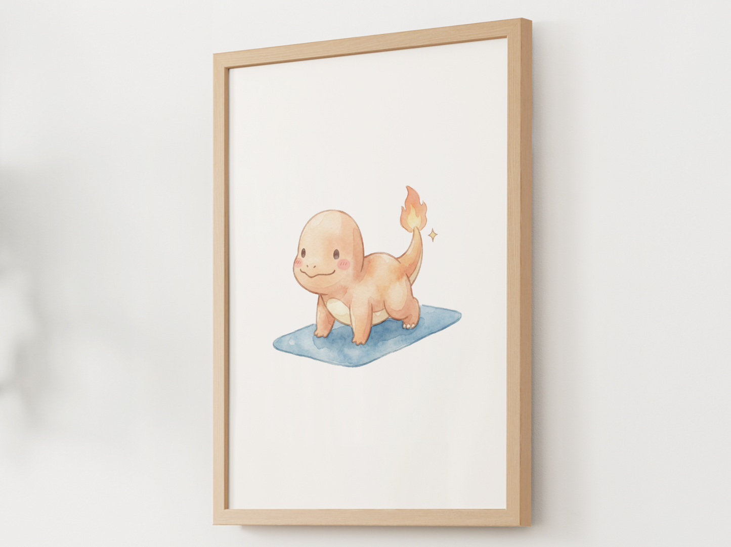 Charmander Workout Wall Art Printable, Funny Pokemon Gym Poster, Fitness Room Decor, Gamer Gym Print, Instant Download
