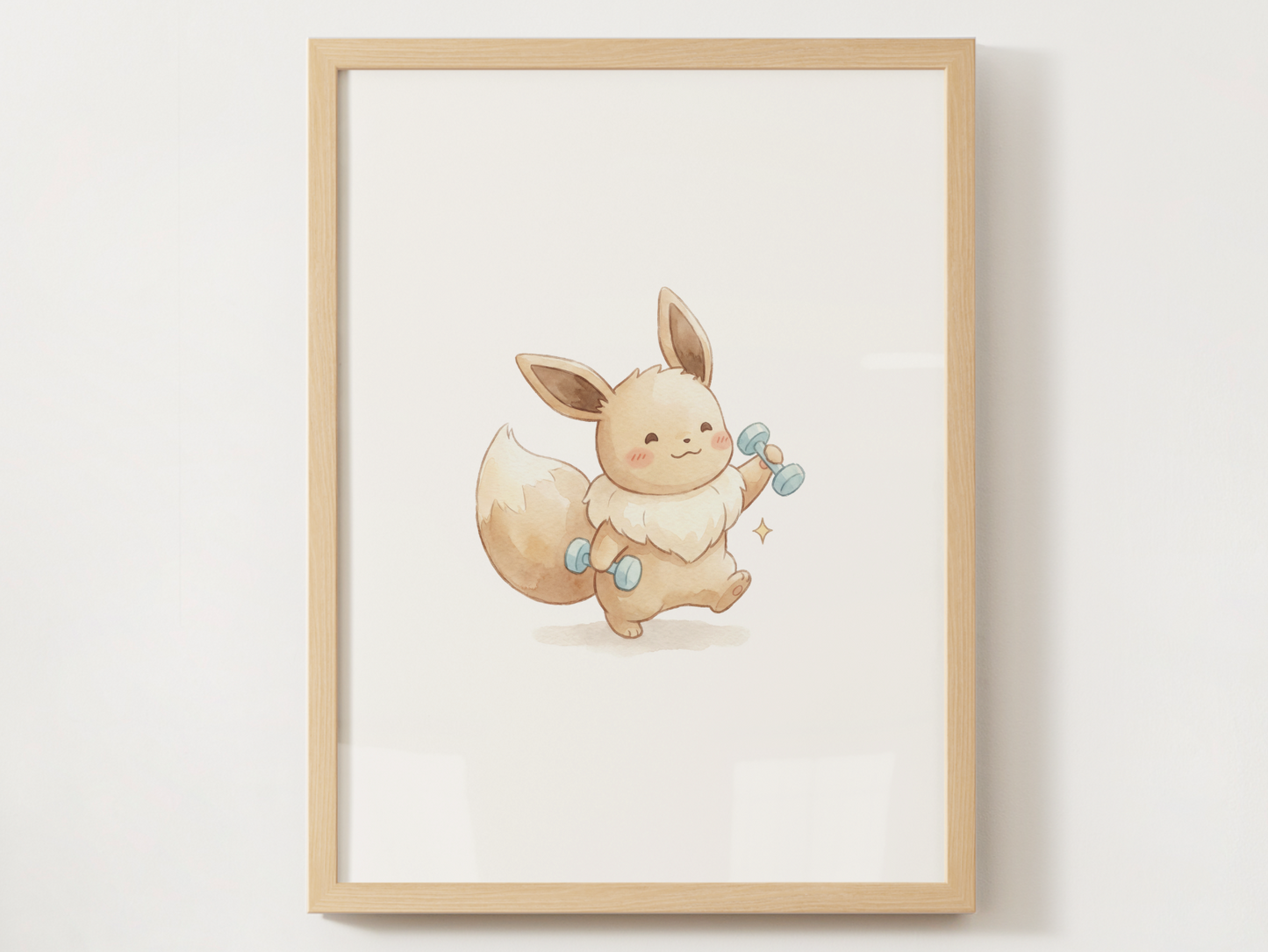 Pokemon Workout Wall Art Bundle, 9 Cute Gym Prints, Home Gym Decor Set, Fitness Room Posters, Instant Digital Download