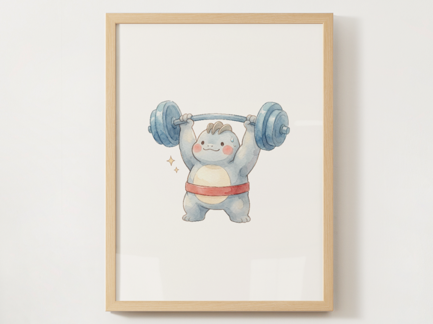 Pokemon Workout Wall Art Bundle, 9 Cute Gym Prints, Home Gym Decor Set, Fitness Room Posters, Instant Digital Download