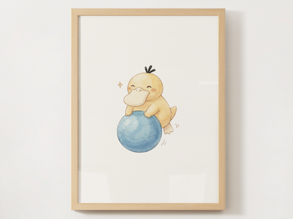 Pokemon Workout Wall Art Bundle, 9 Cute Gym Prints, Home Gym Decor Set, Fitness Room Posters, Instant Digital Download