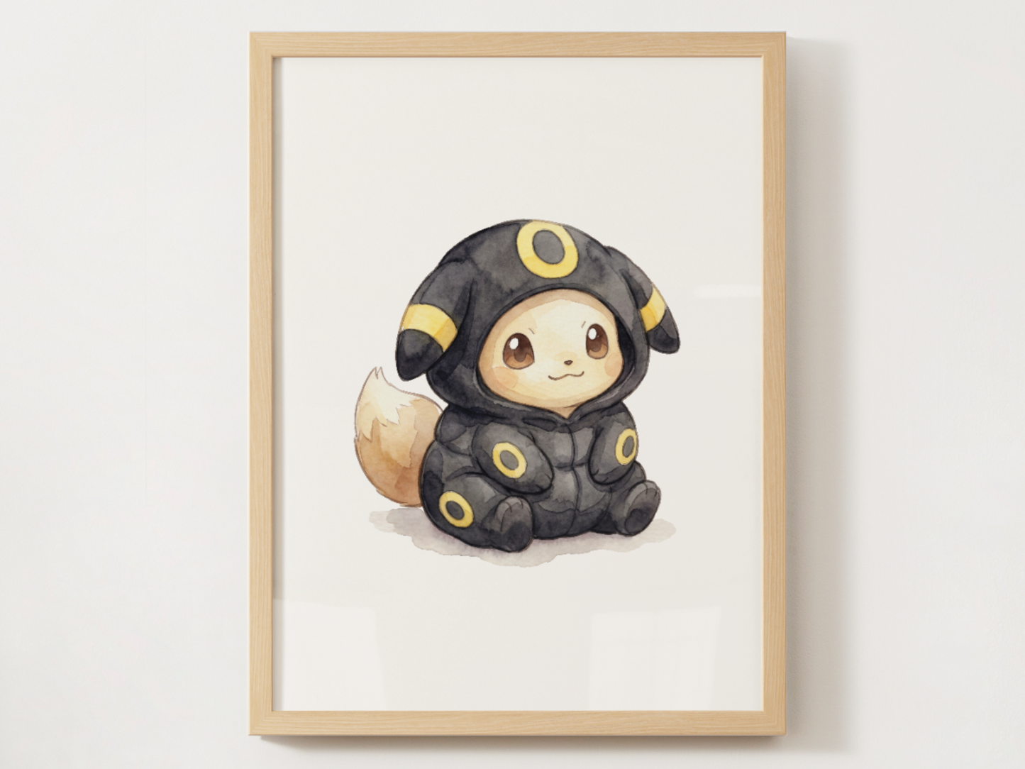 Eeveelutions Onesies Wall Art Bundle, 8 Printable Posters, Eevee in Evolution Pajamas, Nursery Decor, Instant Download