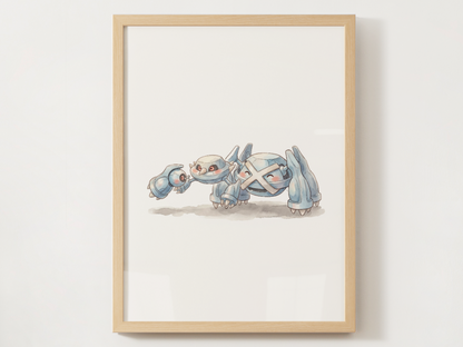 Popular Pokemon Evolutions Wall Art Bundle, 8 Printable Posters, Gen 1 to Gen 9, Kids Room Decor, Digital Download