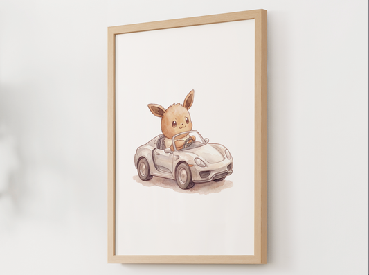 Eevee 918 Wall Art, Printable Poster, Hypercar Theme, Kids Room Decor, Instant Download