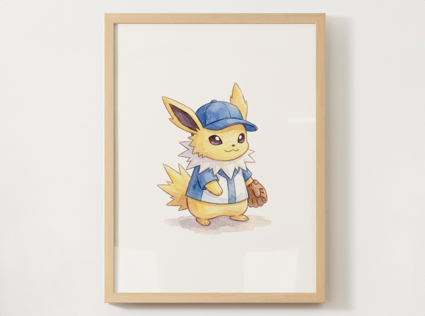 Eeveelutions Baseball Nursery Wall Art, 9 Printable Posters, Eevee Evolutions, Kids Room Decor, Instant Download