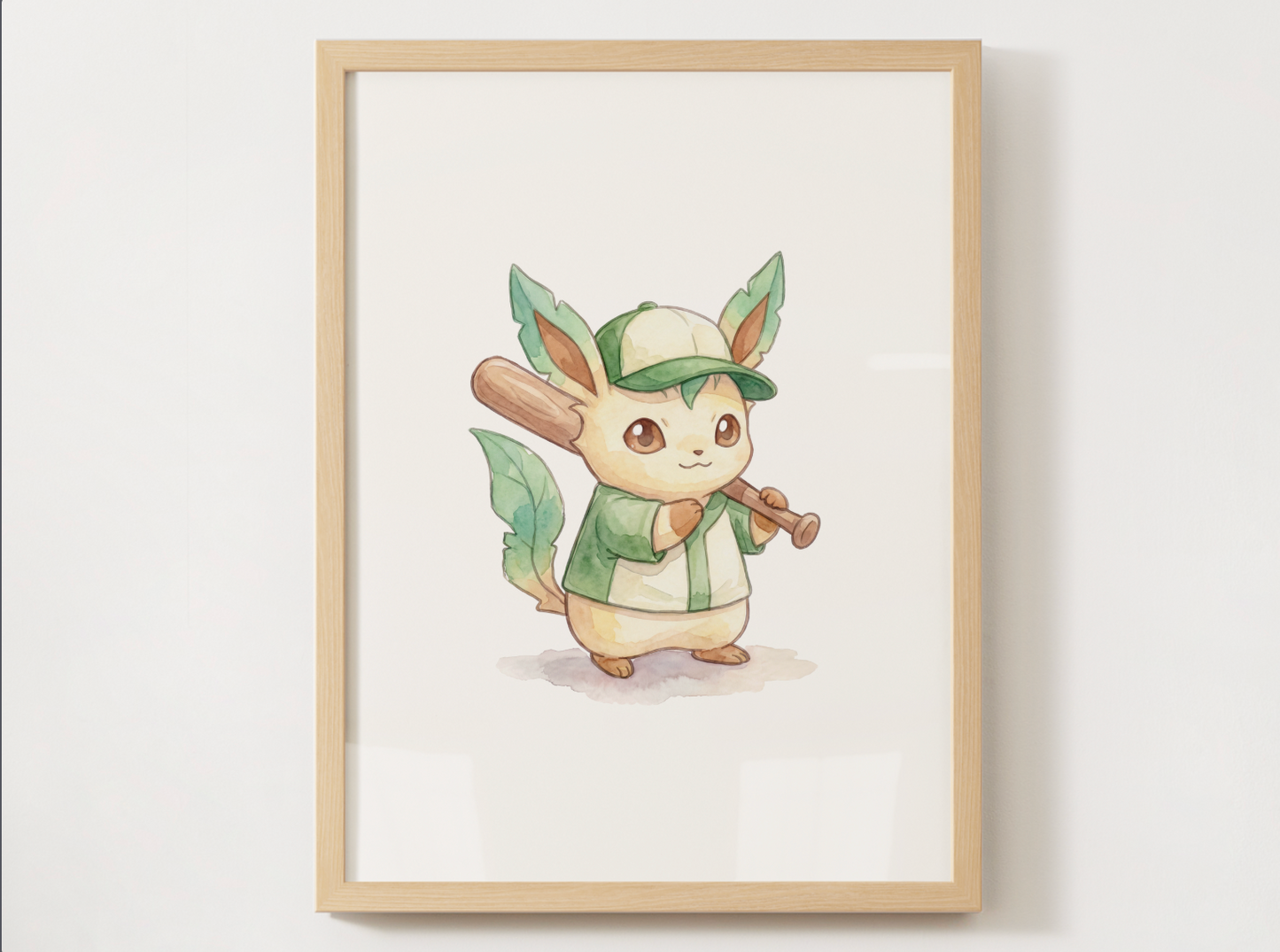 Eeveelutions Baseball Nursery Wall Art, 9 Printable Posters, Eevee Evolutions, Kids Room Decor, Instant Download