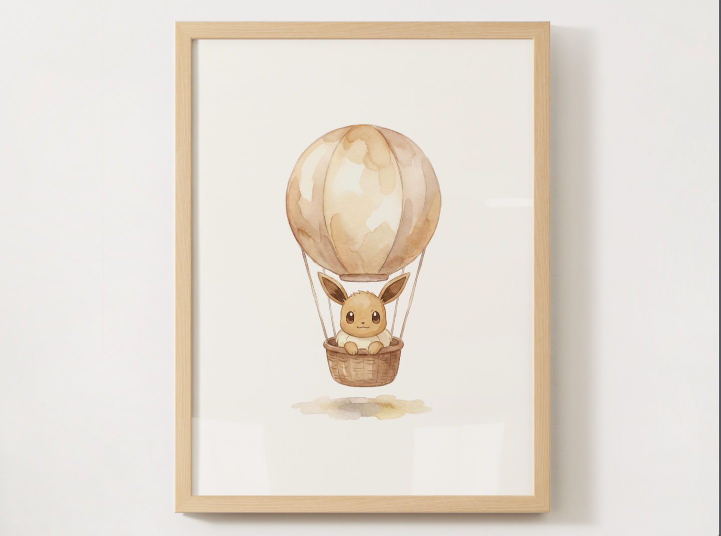 Eeveelutions Hot Air Balloon Wall Art Bundle, 9 Printable Posters, Nursery Decor, Digital Download