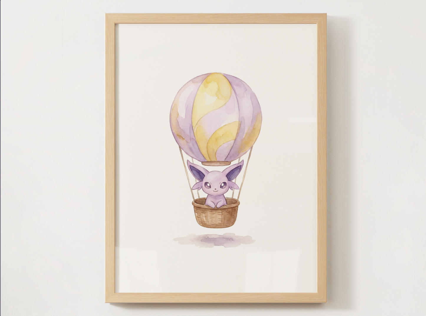 Eeveelutions Hot Air Balloon Wall Art Bundle, 9 Printable Posters, Nursery Decor, Digital Download