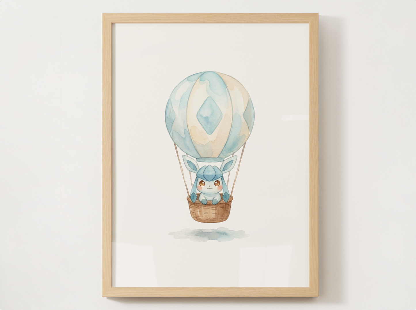 Eeveelutions Hot Air Balloon Wall Art Bundle, 9 Printable Posters, Nursery Decor, Digital Download