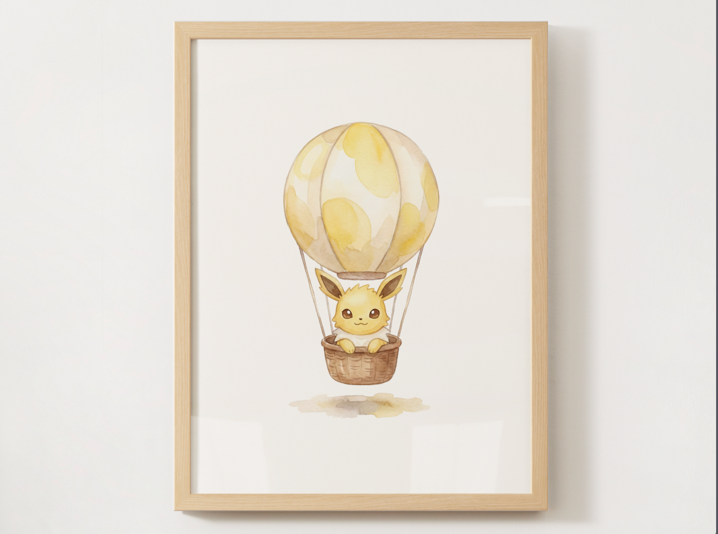 Eeveelutions Hot Air Balloon Wall Art Bundle, 9 Printable Posters, Nursery Decor, Digital Download