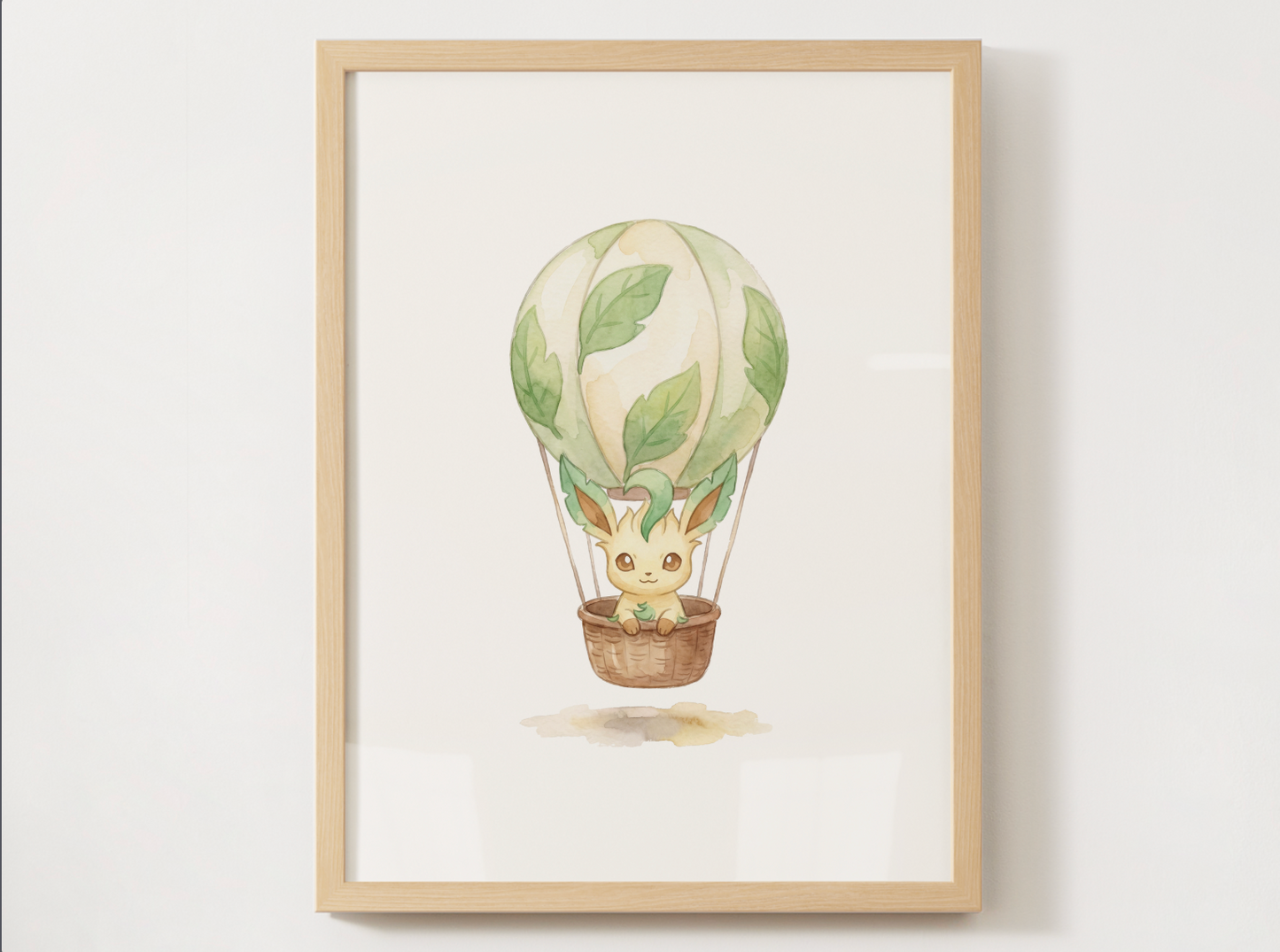 Eeveelutions Hot Air Balloon Wall Art Bundle, 9 Printable Posters, Nursery Decor, Digital Download