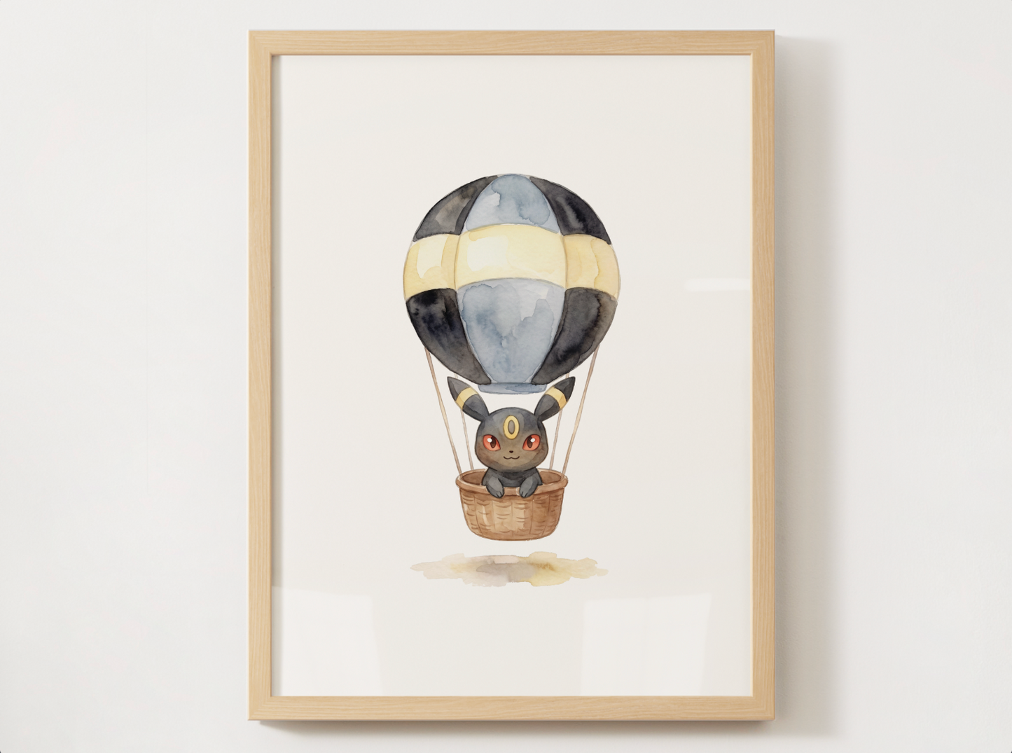 Eeveelutions Hot Air Balloon Wall Art Bundle, 9 Printable Posters, Nursery Decor, Digital Download