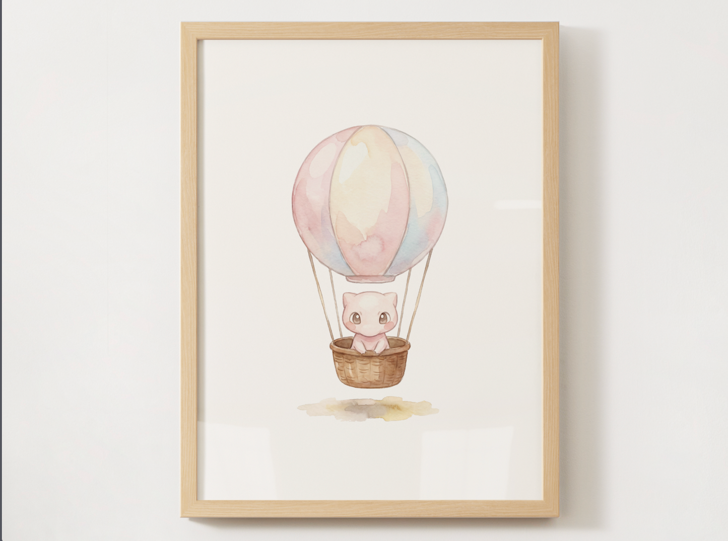 Hot Air Balloon Pokemon Wall Art Bundle, 6 Printable Posters, Gen 1 Favorites, Nursery Kids Room, Digital Download