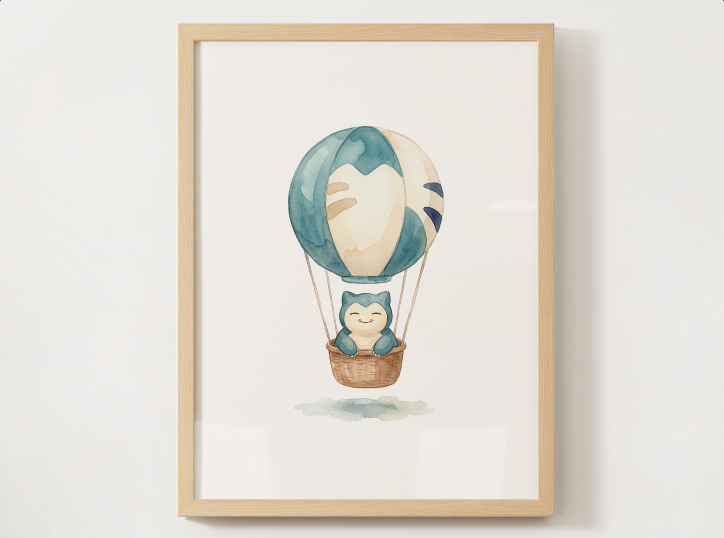 Hot Air Balloon Pokemon Wall Art Bundle, 6 Printable Posters, Gen 1 Favorites, Nursery Kids Room, Digital Download