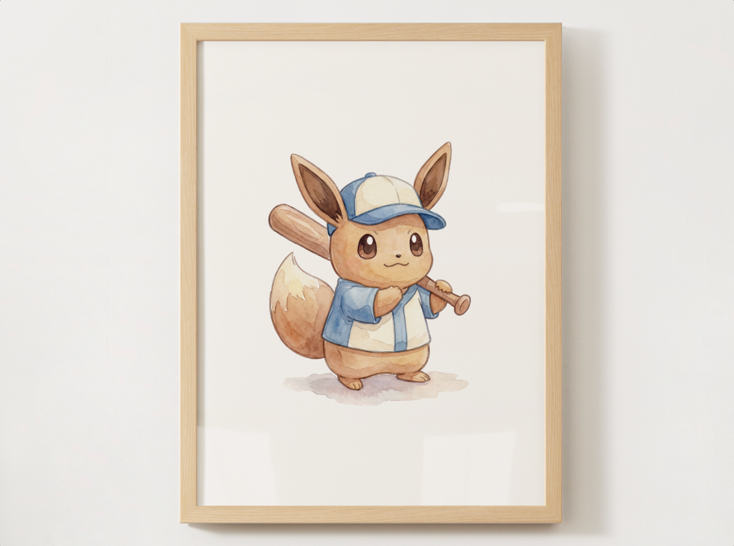 Pokemon Gen 1 Baseball Wall Art Bundle, 9 Printable Posters, Kanto Favorites, Kids Room Decor, Digital Download
