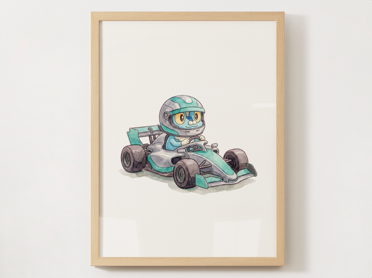 Pokemon Race Car Wall Art Bundle, 8 Printable Posters, Formula Racing Theme, Kids Room Decor, Digital Download