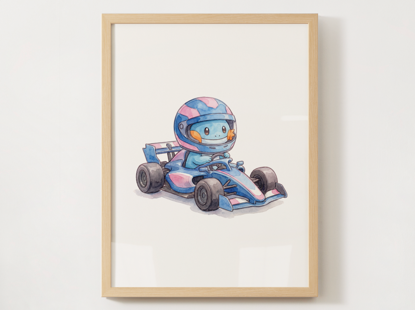 Pokemon Race Car Wall Art Bundle, 8 Printable Posters, Formula Racing Theme, Kids Room Decor, Digital Download