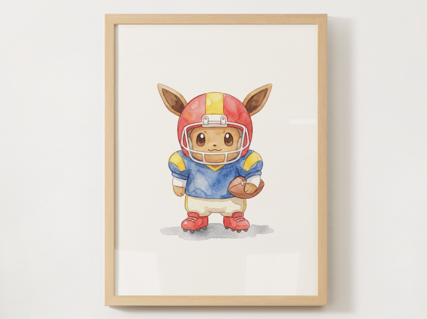 Pokemon Gen 1 Football Wall Art Bundle, 9 Printable Posters, Kanto Favorites, Kids Room Decor, Digital Download