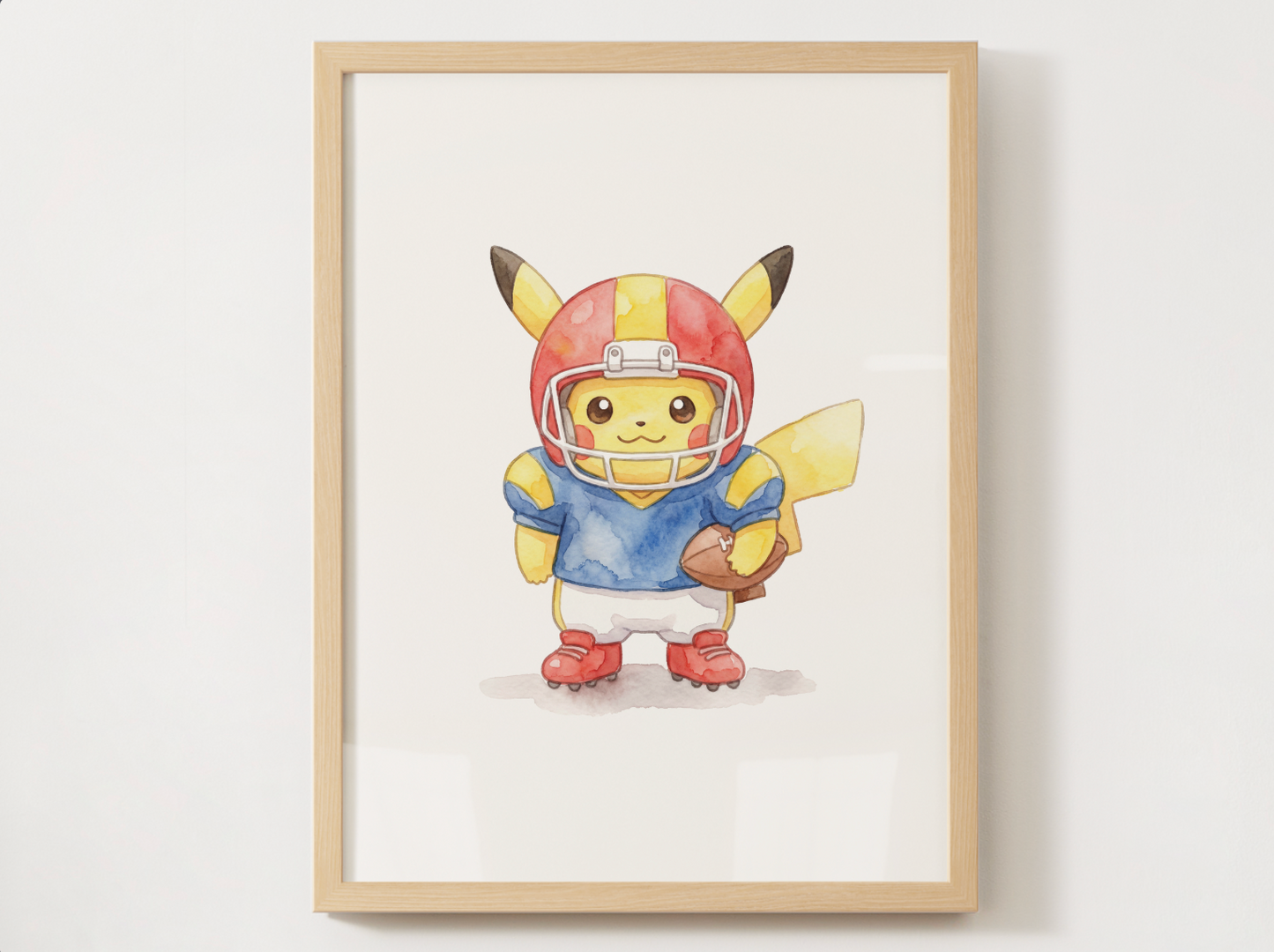 Pokemon Gen 1 Football Wall Art Bundle, 9 Printable Posters, Kanto Favorites, Kids Room Decor, Digital Download