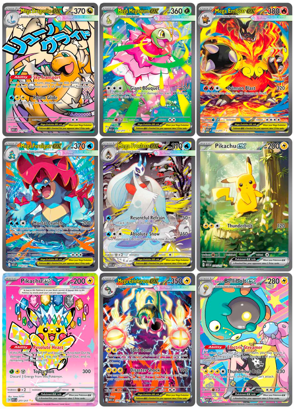 Mega Evolution: Ascended Heroes Set Printable Master and Complete Set Binder Placeholders + Checklist (Digital Download)