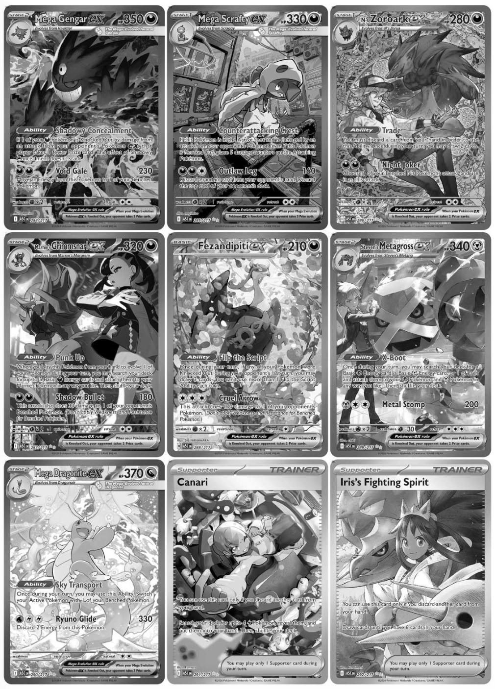 Mega Evolution: Ascended Heroes Set Printable Master and Complete Set Binder Placeholders + Checklist (Digital Download)