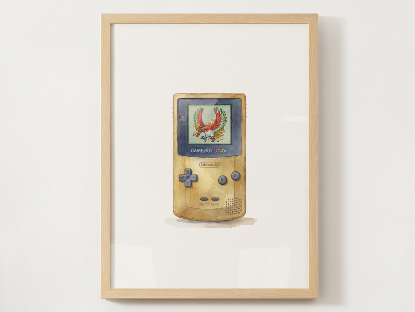 Sleeping Gold Game Boy Nursery Wall Art, Printable Poster, Retro Gaming Inspired, Instant Download