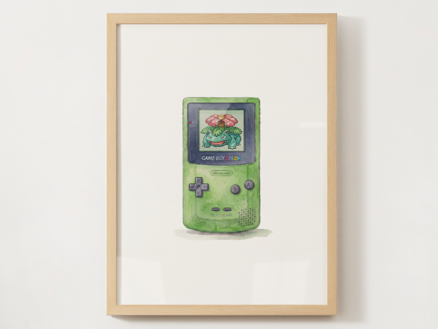 Sleeping Green Game Boy Nursery Wall Art, Printable Poster, Retro Gaming Inspired, Instant Download
